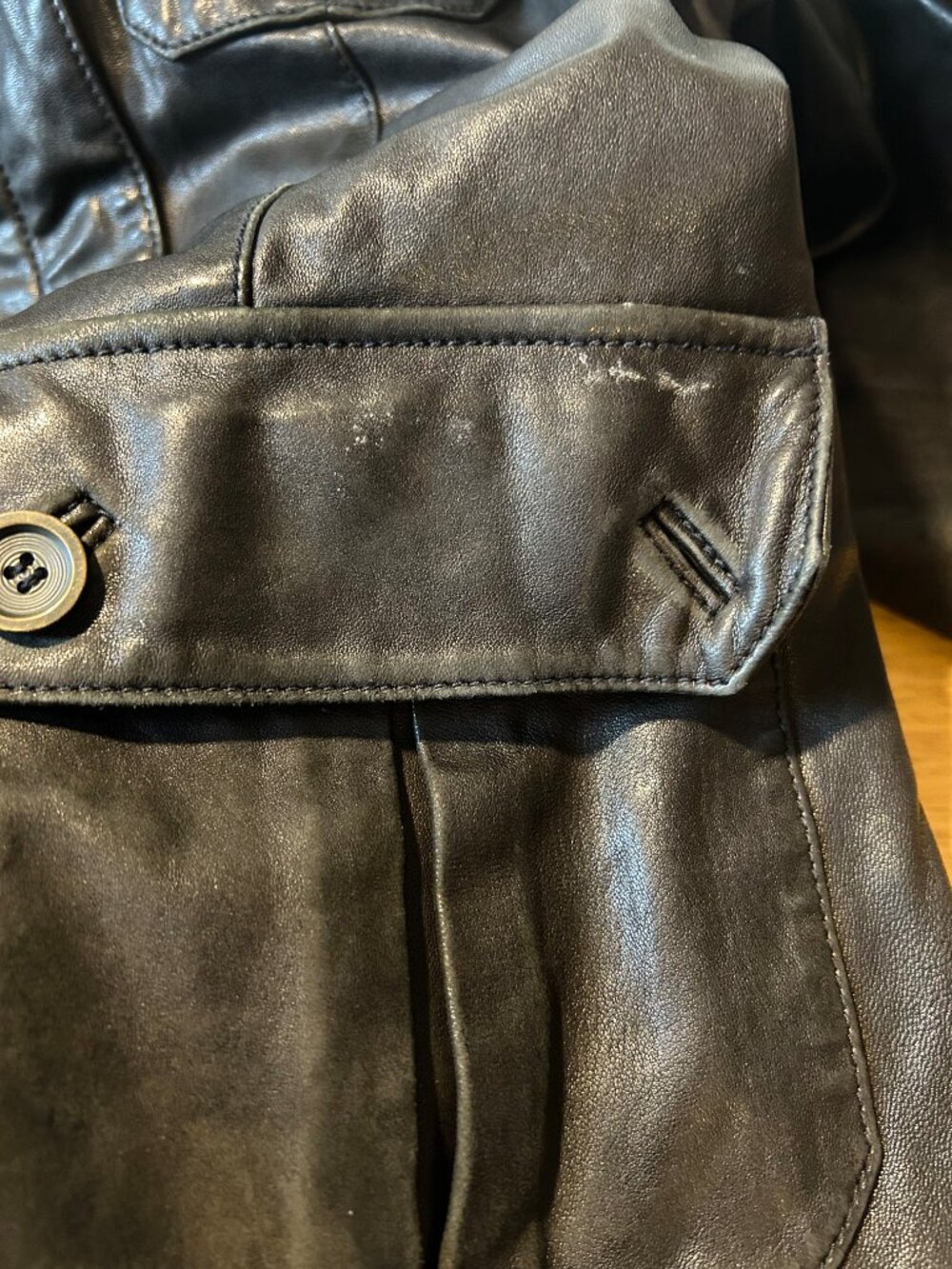 Womens Diane von Furstenberg Black Beau (Item- 9) Leather Military Moto Jacket 6 - Picture 15 of 16